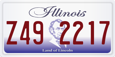 IL license plate Z492217