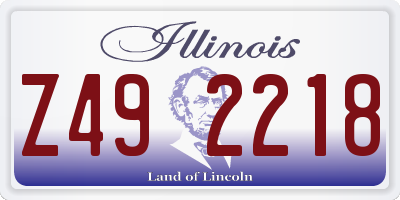 IL license plate Z492218