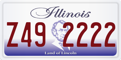 IL license plate Z492222