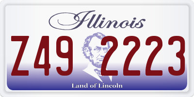 IL license plate Z492223