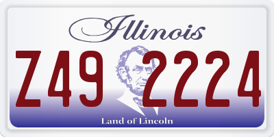 IL license plate Z492224