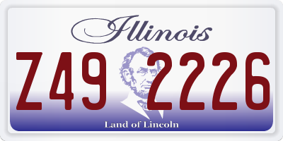 IL license plate Z492226