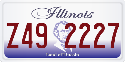 IL license plate Z492227