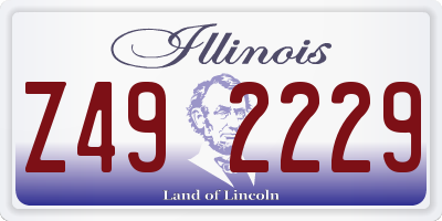 IL license plate Z492229