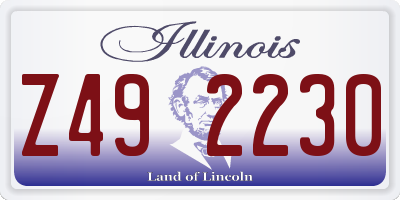 IL license plate Z492230