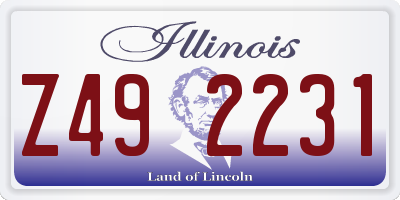 IL license plate Z492231
