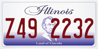 IL license plate Z492232