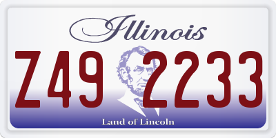 IL license plate Z492233