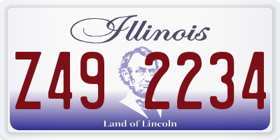 IL license plate Z492234