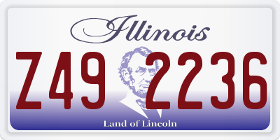 IL license plate Z492236