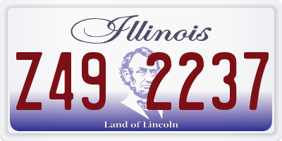 IL license plate Z492237