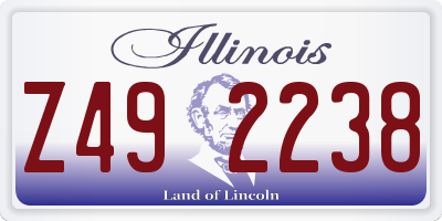 IL license plate Z492238