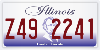 IL license plate Z492241