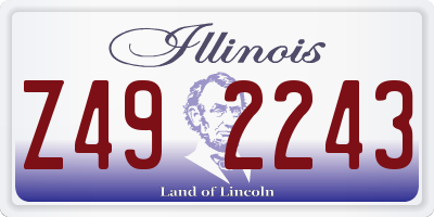 IL license plate Z492243