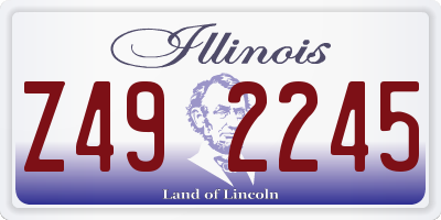 IL license plate Z492245