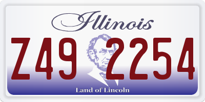 IL license plate Z492254