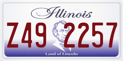 IL license plate Z492257