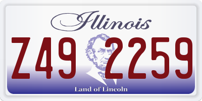 IL license plate Z492259