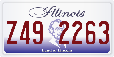 IL license plate Z492263