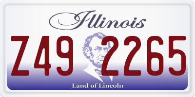 IL license plate Z492265