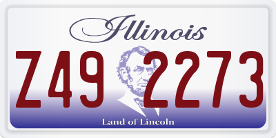 IL license plate Z492273