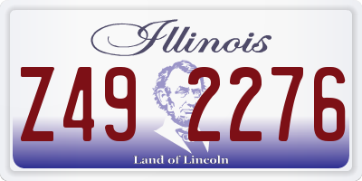 IL license plate Z492276