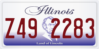 IL license plate Z492283