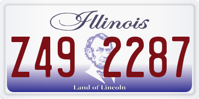 IL license plate Z492287