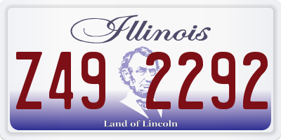 IL license plate Z492292