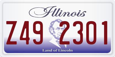 IL license plate Z492301