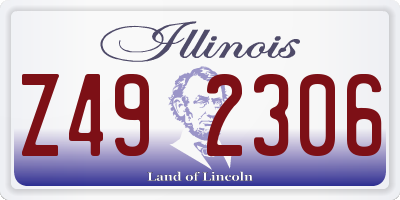 IL license plate Z492306