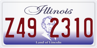 IL license plate Z492310