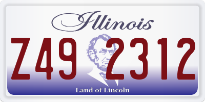 IL license plate Z492312