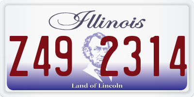 IL license plate Z492314