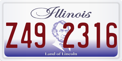 IL license plate Z492316