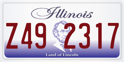 IL license plate Z492317