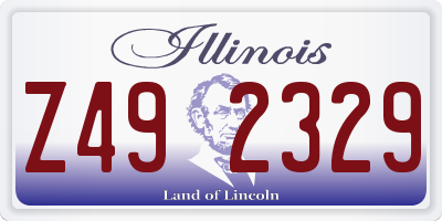 IL license plate Z492329