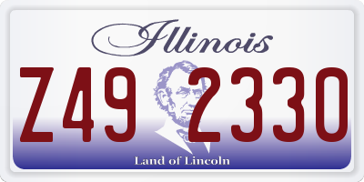IL license plate Z492330