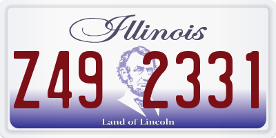 IL license plate Z492331