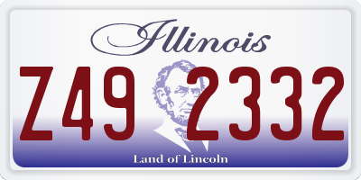 IL license plate Z492332