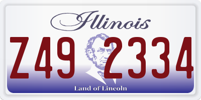 IL license plate Z492334