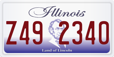 IL license plate Z492340