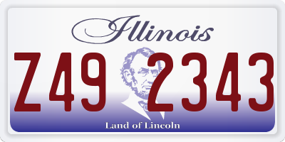 IL license plate Z492343