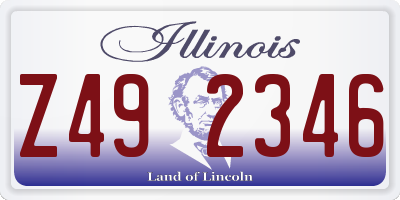 IL license plate Z492346
