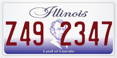 IL license plate Z492347