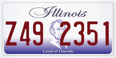 IL license plate Z492351