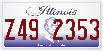 IL license plate Z492353
