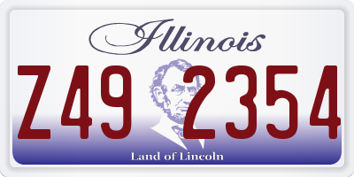 IL license plate Z492354