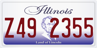 IL license plate Z492355