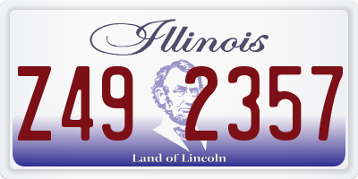 IL license plate Z492357